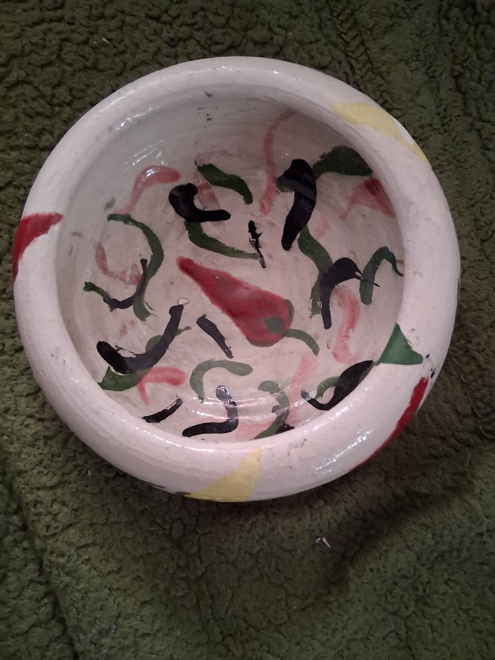 VTG Hand-Painted Ceramic Wall Art with Red Chili Motif